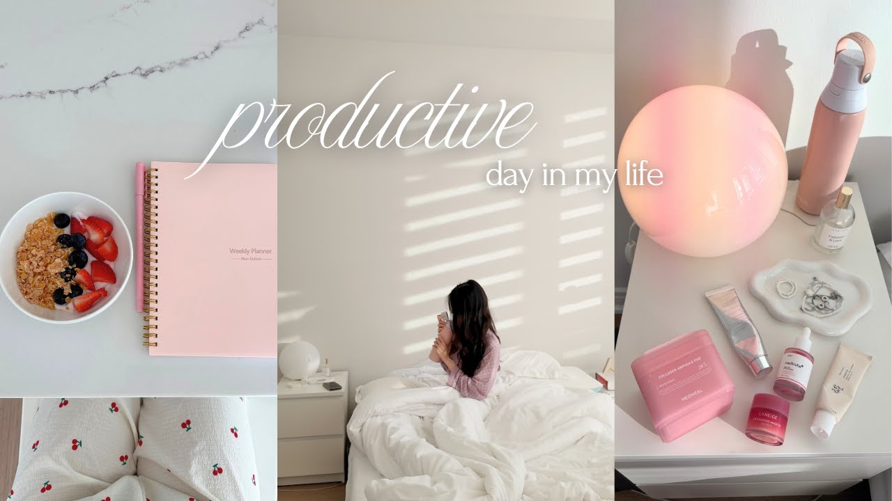 productive day in my life ☁️ morning routine, study vlog