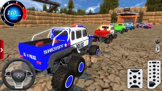 Impossible Police Car Offroad Driving 3D 6x6 Mercedes-Benz Extreme Off-Road -Android FHD Gameplay #1 screenshot 2