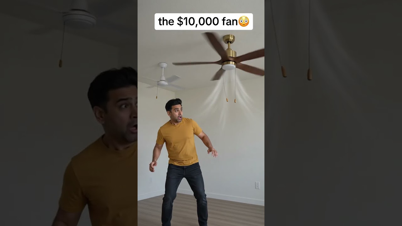 $1 Ceiling Fan vs a $10,000 Ceiling Fan — Guess Which One Launched Me 💸🌪️💀