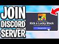 How to Join Discord Server in Kick a Lucky Block Roblox - Full Guide