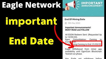 #Eagle_Mining_Network update।END Of Mining Date । Eagle Network letest news।Eagle Coin । Bangla
