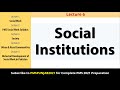 Social work 6  social institutions  family religion education political etc  pms social work