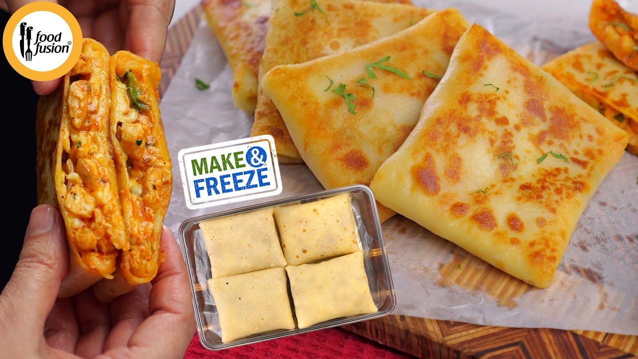Stuffed Breakfast Crepes Make & Freeze Ramzan Special Recipe By Food Fusion