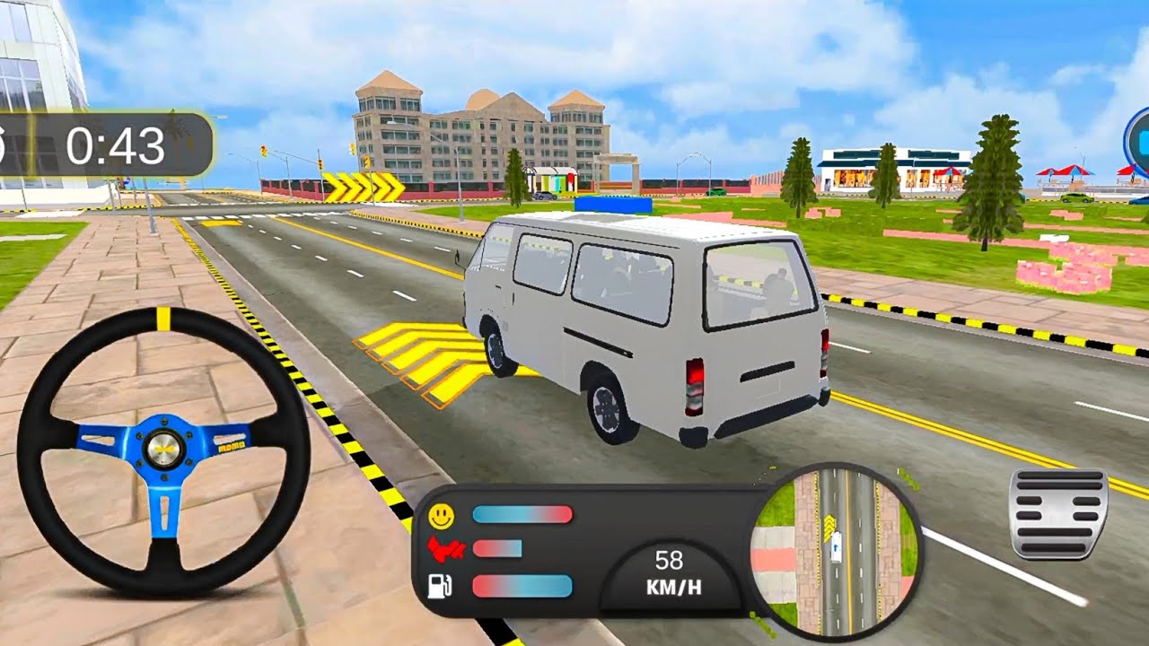 US VAN SIMULATOR MINI BUS 3D || GAME PLAY 