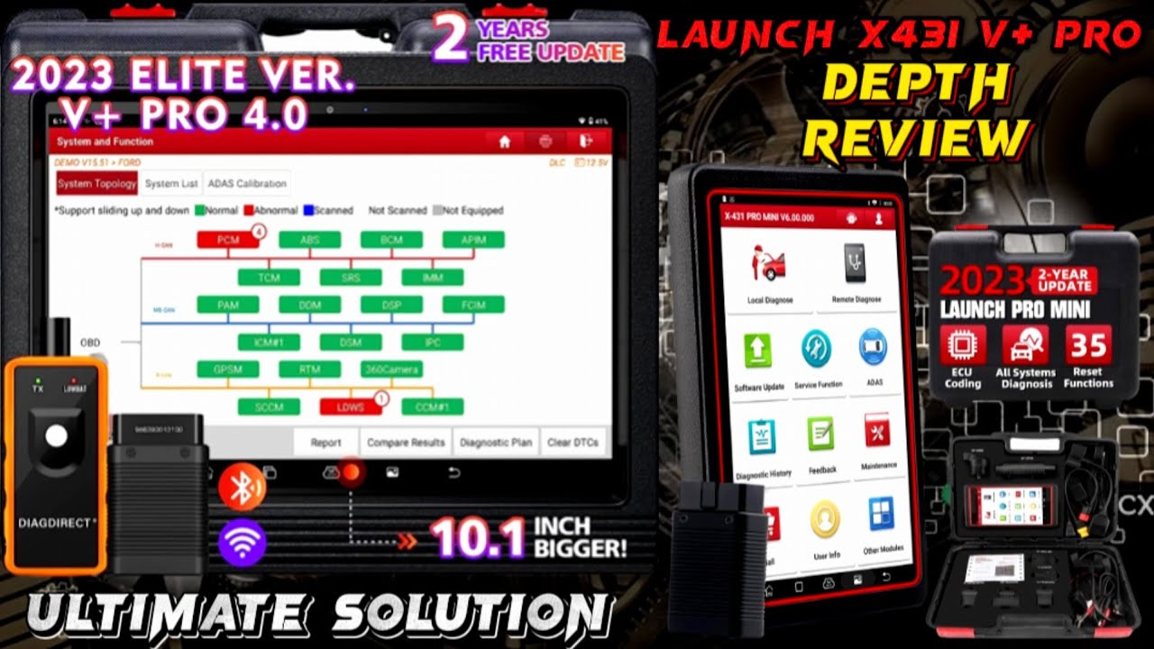 2023 V4.0 Launch X431 V+ Wifi/Bluetooth Global Version Full System
