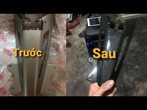 Video Hướng dẫn ae ốp carbon fiber cho pad dè sau exciter 150 - youtube