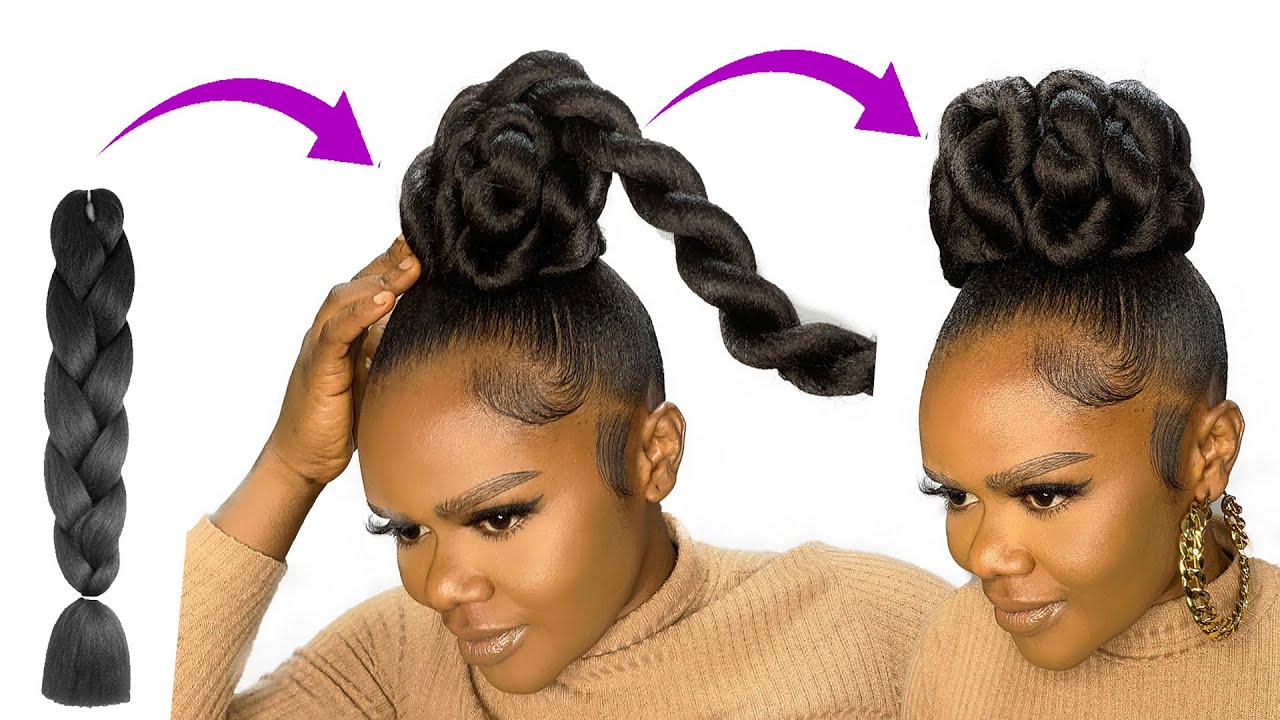 10 Minute Hairstyle for Black Women!! - THIS WAS TOO EASY!! #QuarantineHair  - YouTube