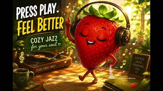 🍓 Strawberry Morning Café | Happy Cozy Jazz for Relaxing
