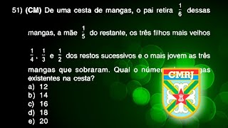Questão de Matemática (Frações - Colégio Militar) | Ex. 51 TQM - Cap. 8