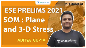 ESE 2021 Prelims | SOM : Plane and 3-D Stress | Mechanical | Aditya Gupta