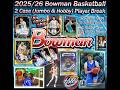 25/26 BOWMAN BASKETBALL 2 Case (JUMBO/Hobby) Player Break #2 eBay Live 04/27/2026