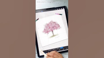 Free Stippling Procreate Brush to Easily Draw Trees #shorts #procreate #digitaldrawing #digitalart