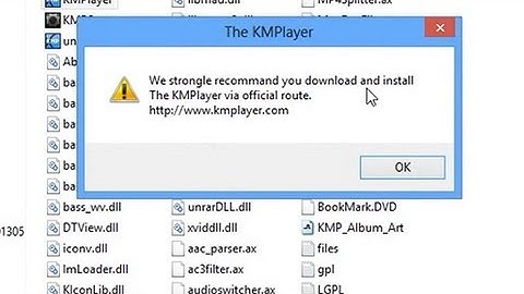 How to fix KMPlayer "strongle recommand" error