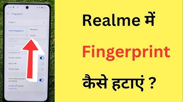 Realme Me Fingerprint Lock Kaise Hataye | How To Remove Fingerprint Lock In Realme