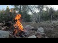 Real campfire with soft guitar, sleep aid