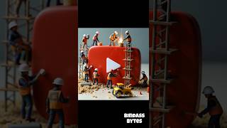 Tiny Workers Make Giant Youtube Logo