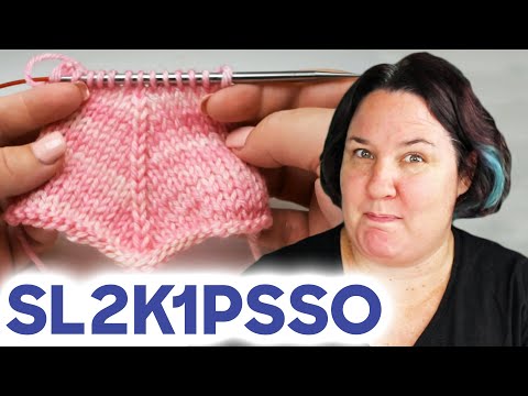Center Double Decrease (or Slip 2, Knit 1, Pass Slipped Stitches Over) | Fiberific Knitting Tutorial