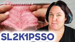Center Double Decrease (or Slip 2, Knit 1, Pass Slipped Stitches Over) | Fiberific Knitting Tutorial Net Worth