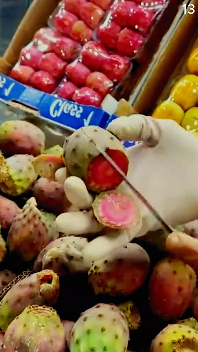 Alat super tajam mengupas buah kaktus super memuaskan #shorts