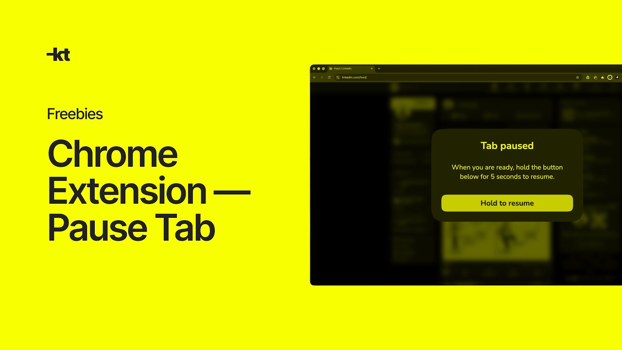 Stop doomscrolling with the new Pause Tab Chrome extension - YouTube