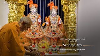 15-APR-2024 - LIVE Sandhya Arti - BAPS Shri Swaminarayan Mandir - Toronto, Canada