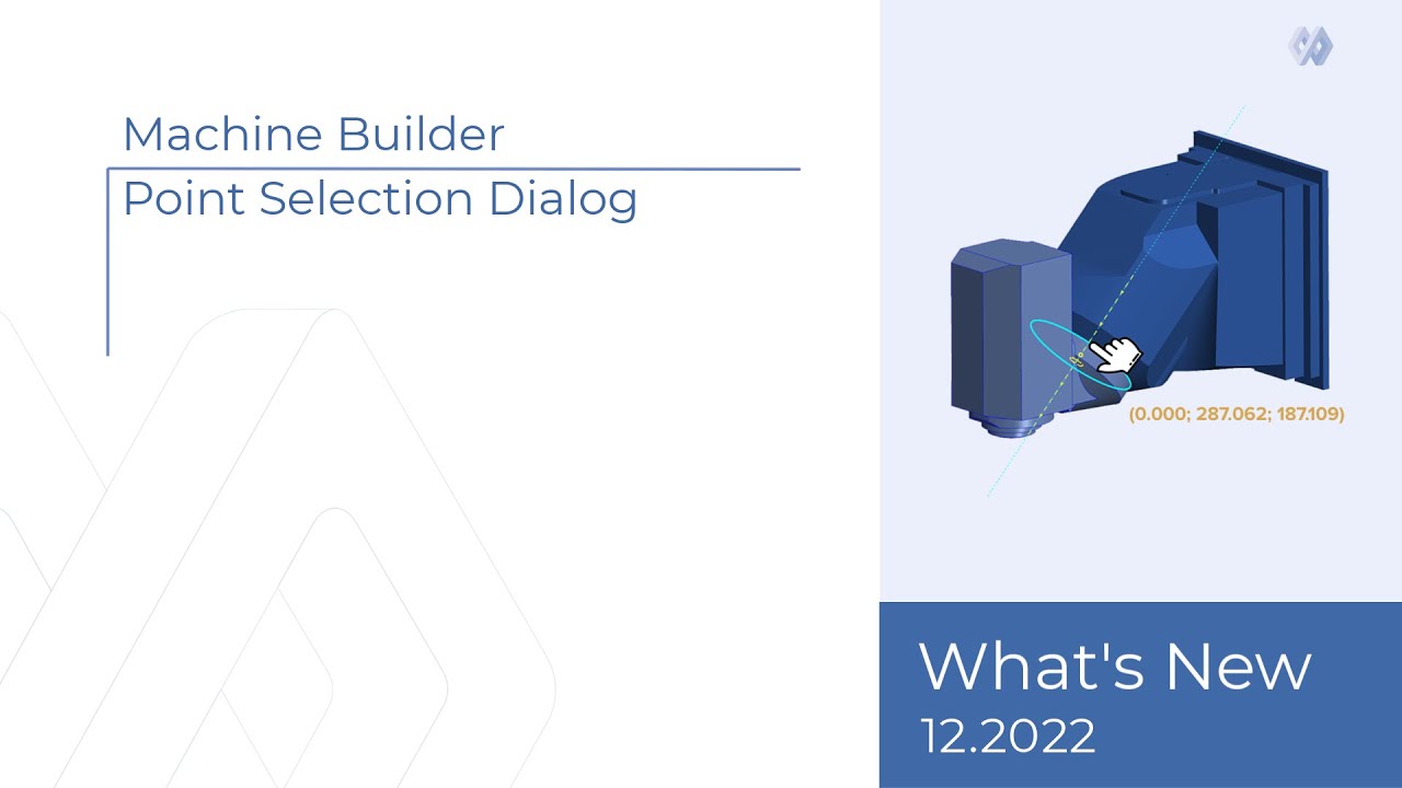 Machine Builder - Point Selection Dialog - YouTube
