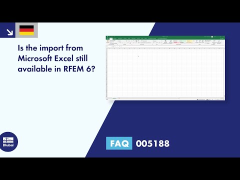 [DE] FAQ 005188 | Is the import from Microsoft Excel still available in RFEM 6?