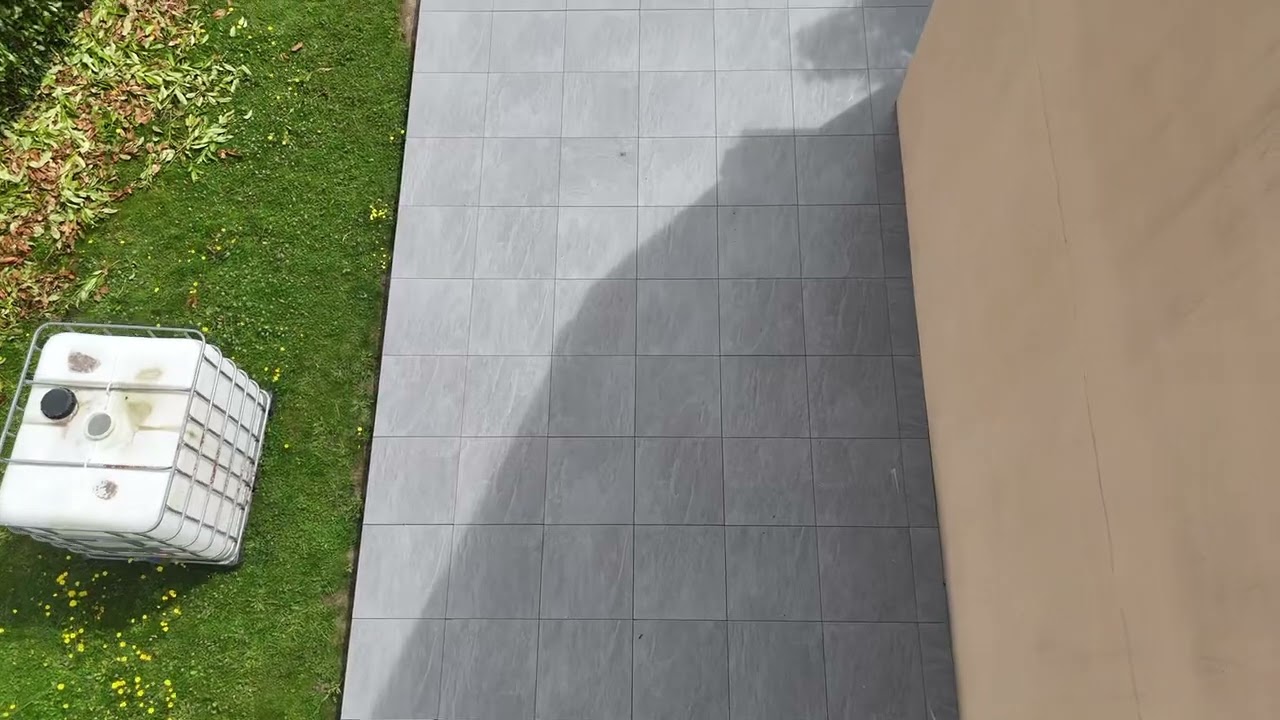 Terrasse grès cérame  avec système profildek