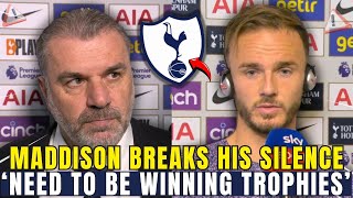 💥🚨LAST HOUR! MADDISON CRITICISED SPURS! WE'RE DISAPPOINTED! TOTTENHAM LATEST NEWS! SPURS LATEST NEWS