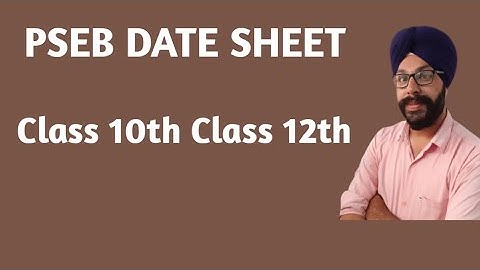 PSEB date sheet term 2 class 10 class 12