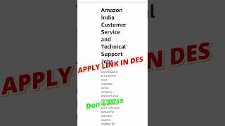 Amazon India Hiring Customer Service Associates & Technical Support | Apply Now