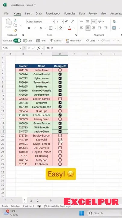 Cool Checkboxes in Excel – Make Your Spreadsheets Interactive! - YouTube