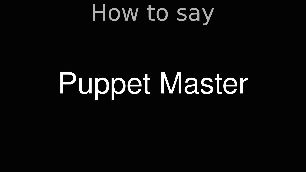 How to Pronounce correctly Puppet Master (Movie) YouTube