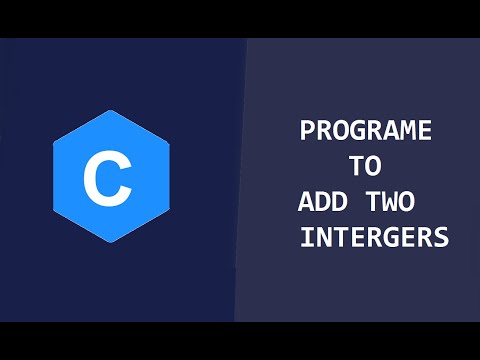 PROGRAM TO ADD TWO INTEGER IN 'C'