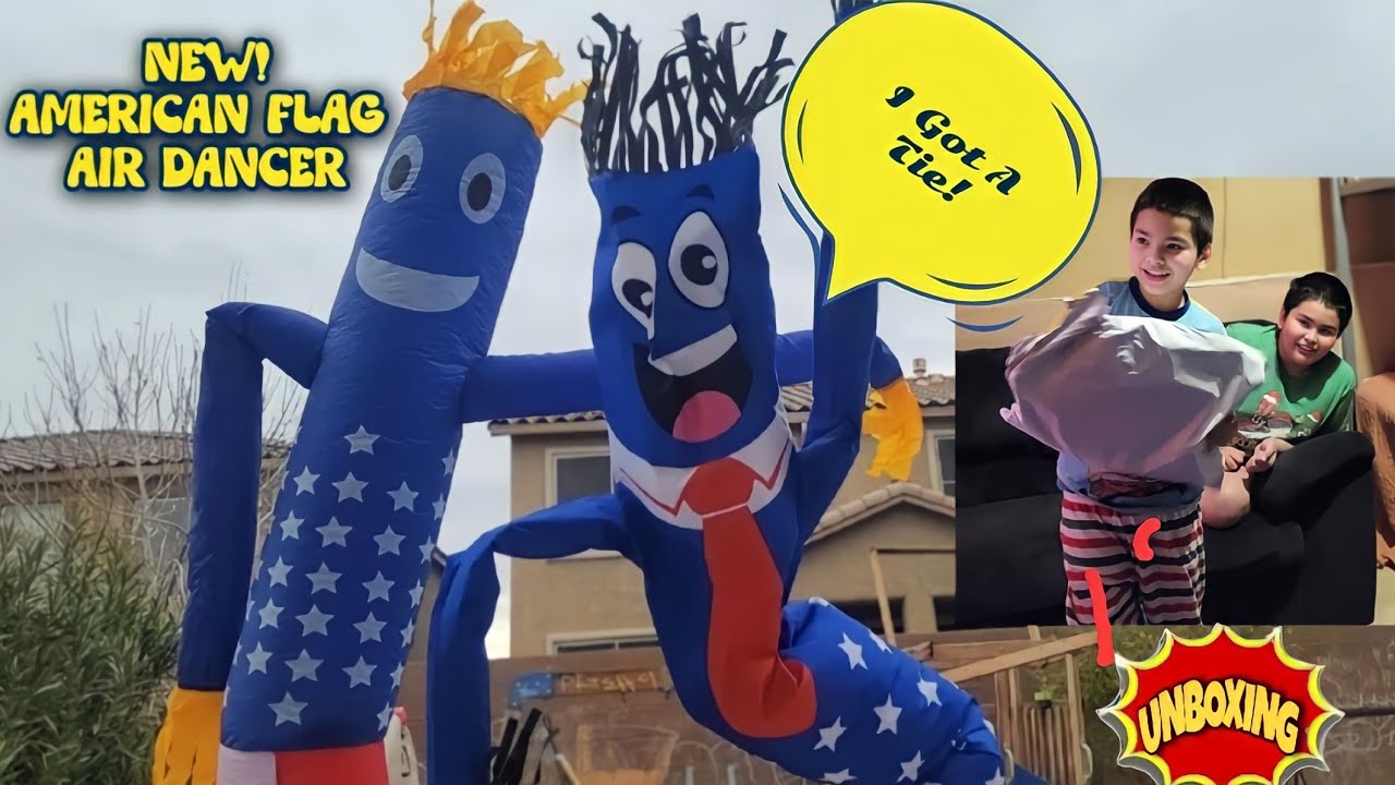 Unboxing American Flag With Tie Air Dancer! New Brand Of Air Dancer!