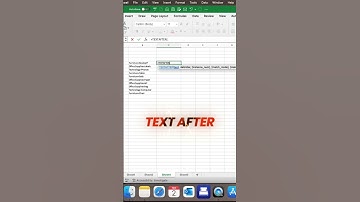 Text before and after function in Excel #exceltips