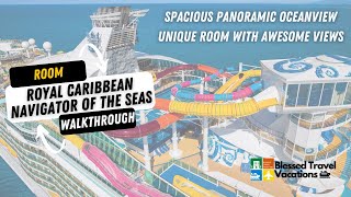 Royal Caribbean Navigator of the Seas Spacious Panoramic Oceanview stateroom walkthrough