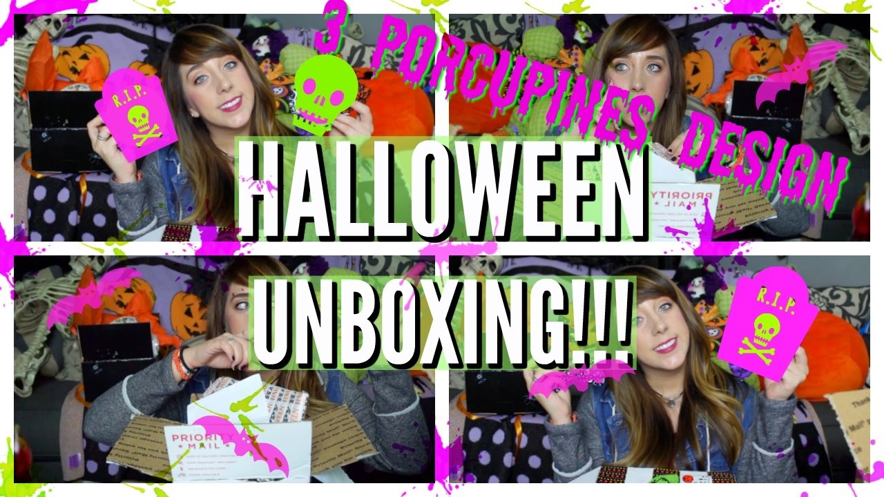 HALLOWEEN UNBOXING, 3 PORCUPINES DESIGN!!//HALLOWEEN HAPPY
