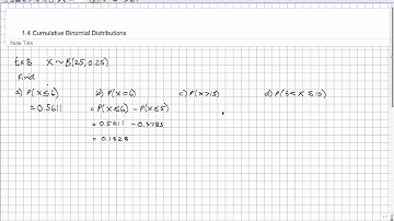 S2 Ch1 Ex 8 Solving problems using the cumulative binomial distribution table