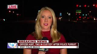 Officer injured during pursuit in West Palm Beach