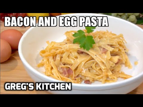 HOW TO MAKE BACON AND EGG PASTA BAKE - Greg's Kitchen