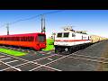 【踏切アニメ】あぶない電車 TRAIN THOMAS 🚦 Fumikiri 3D Railroad Crossing Animation Kereta Api Kartun