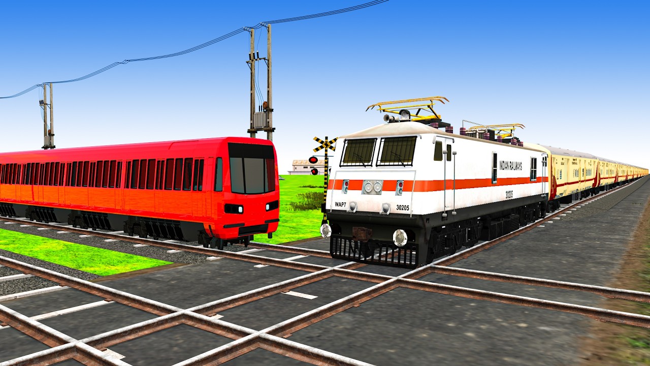 【踏切アニメ】あぶない電車 TRAIN THOMAS 🚦 Fumikiri 3D Railroad Crossing Animation Kereta Api Kartun
