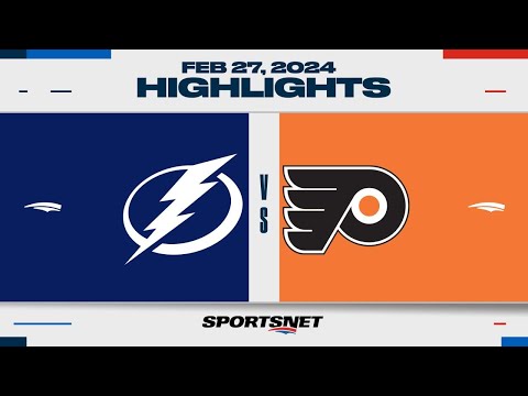 NHL Highlights | Lightning vs. Flyers - February 27, 2024