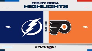 NHL Highlights | Lightning vs. Flyers - February 27, 2024