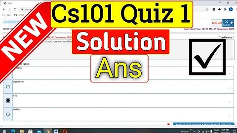 Cs101 Quiz 1 100% Solution 2020 | Cs101 Quiz Solution | Virtual University of Pakistan | Study Time