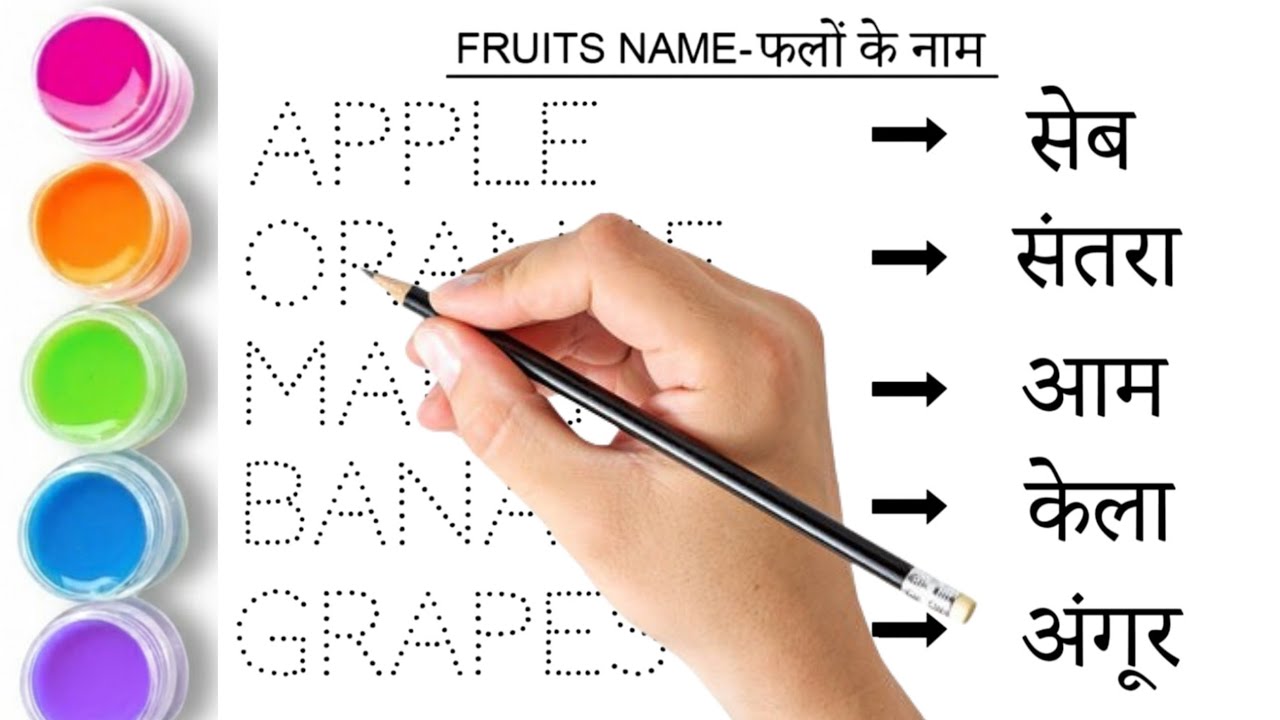 🍓 Fruit Names for Kids | Indian English Fruits | Colorful Learning Video 🌈