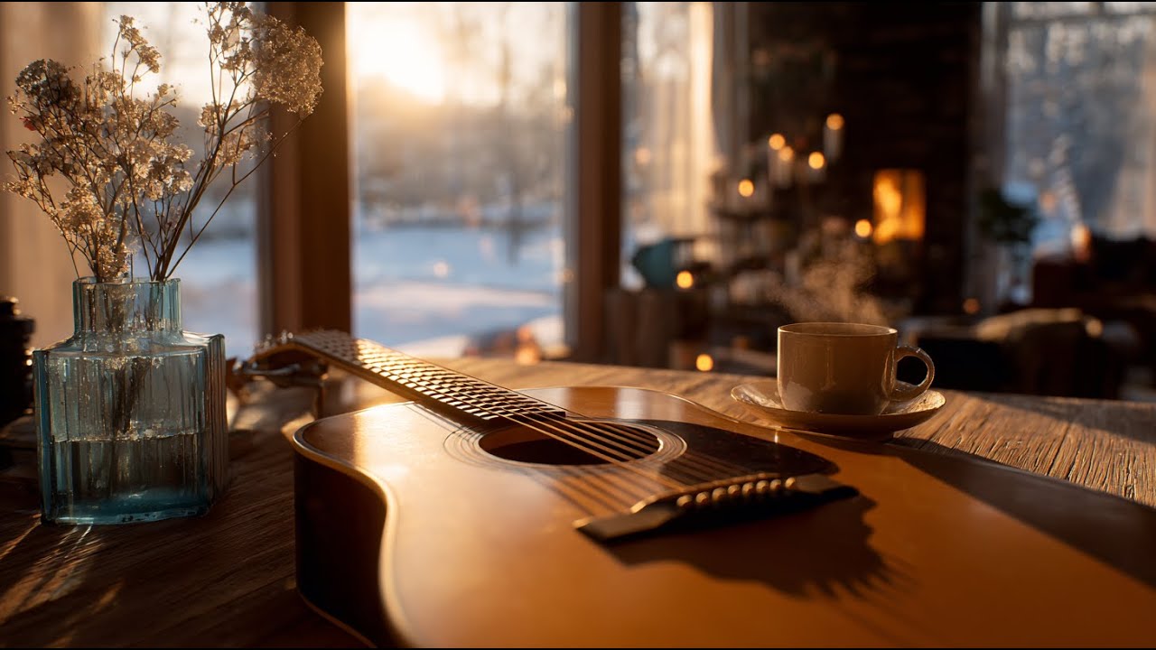 Теплая джаз-гитара зимним днем - Уютная музыка в солнечных лучах | Для работы и отдыха