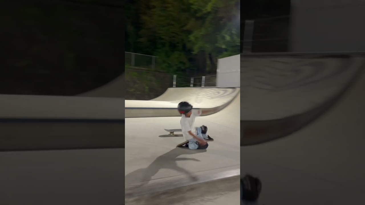 怖くなって出来なくなった技を再び挑戦！泣き泣き頑張って出来て泣く😭w ##8歳 #skateboarding #skatebord #スケボー #広江フォレストスケートパーク #ボレス