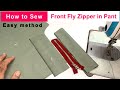 Any body Sew Front Fly Zipper in Cotton Trouser | Easy Tutorial Fly Zipper